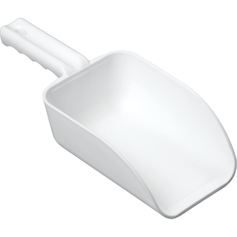 6400X Color-Coded Plastic Hand Scoop - BPA-Free, Food-Safe Scooper, Commercial Grade Utensils, Restaurant and Food Service Supplies, Large 32 Ounce Size, White
